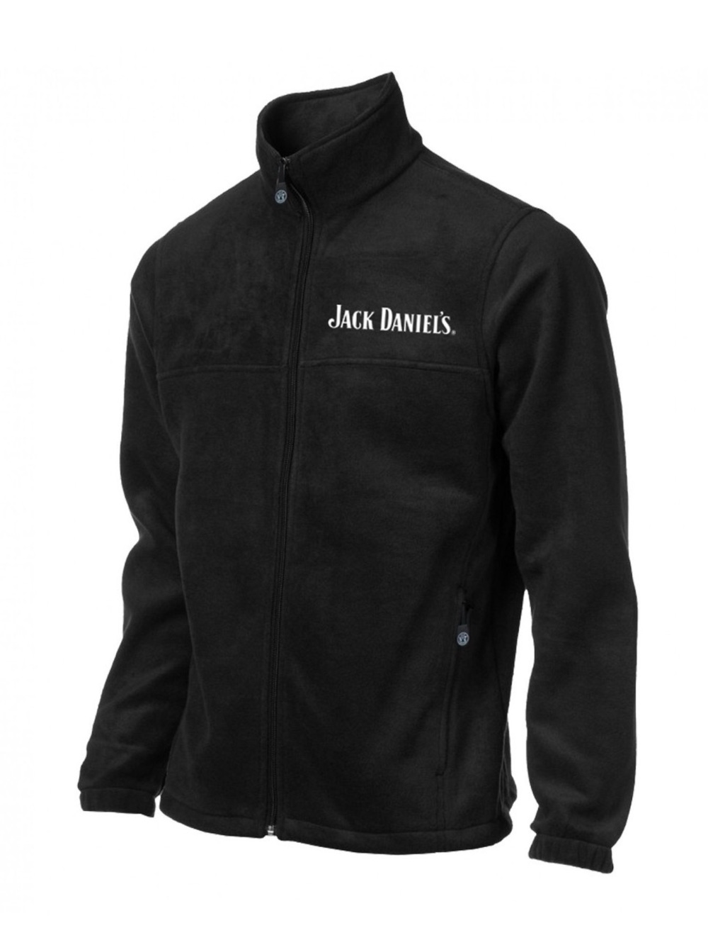 Jack Daniels Men's Fleece Jacket Coat Full Zip w/ Logo Whiskey Liquor Black XL
